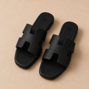 black luxe sandal